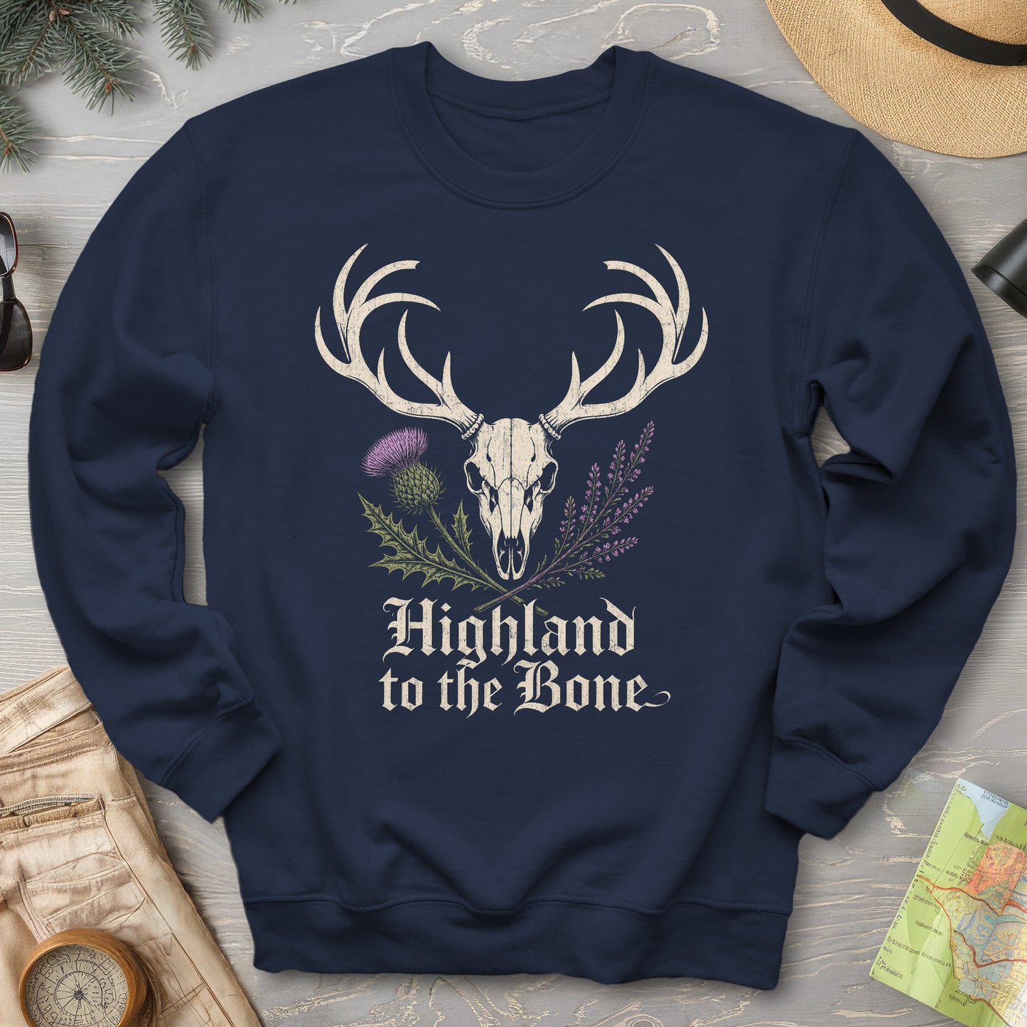 Highland Stag Skull Sweatshirt