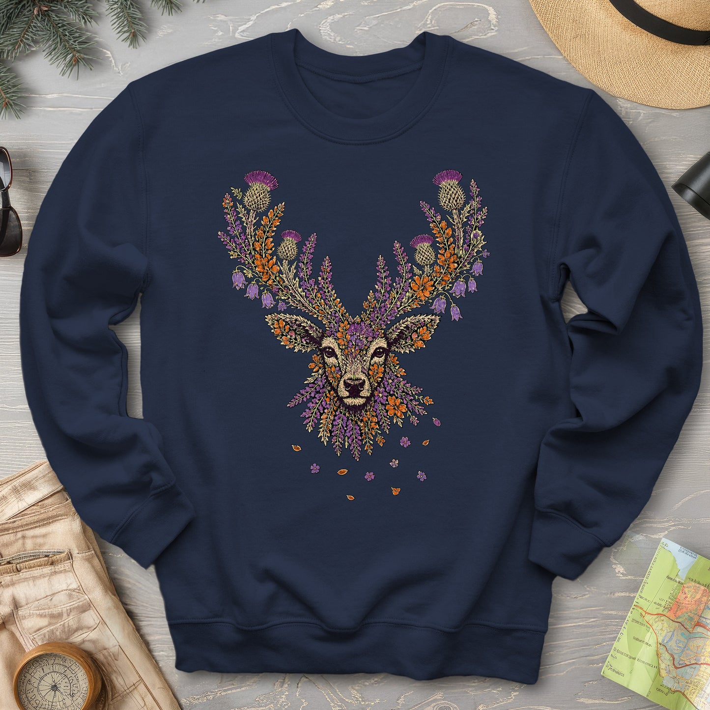 Floral Stag Sweatshirt