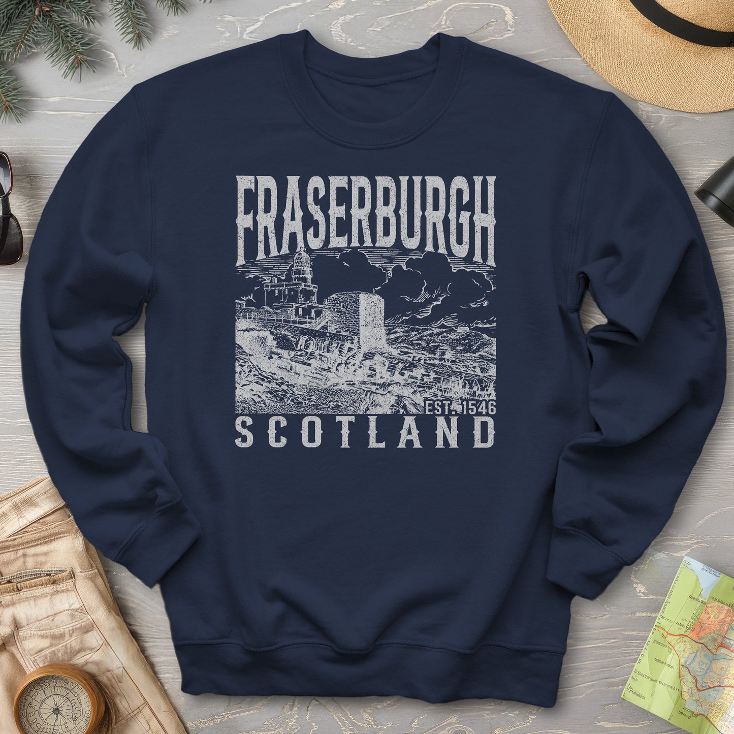 Fraserburgh Scotland Sketch Sweatshirt