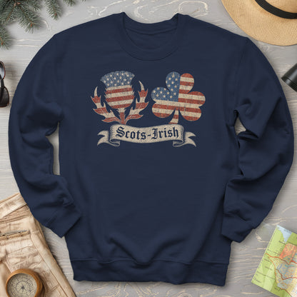 Scots-Irish Clover Thistle Flag Sweatshirt