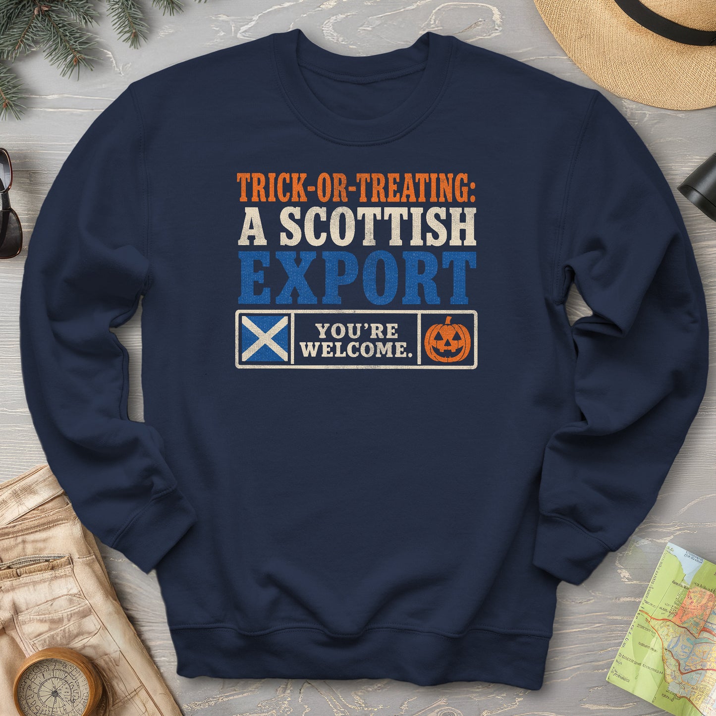 Trick Or Treat Scottish Sweatshirt