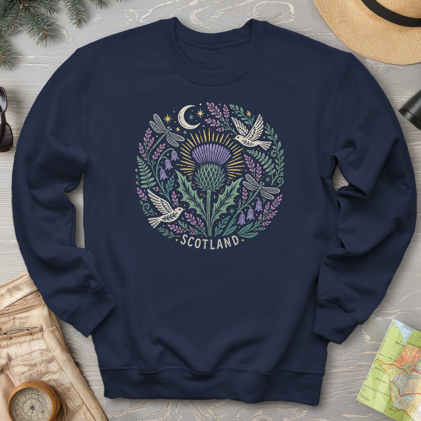 Scotland Thistle Doves Sweatshirt