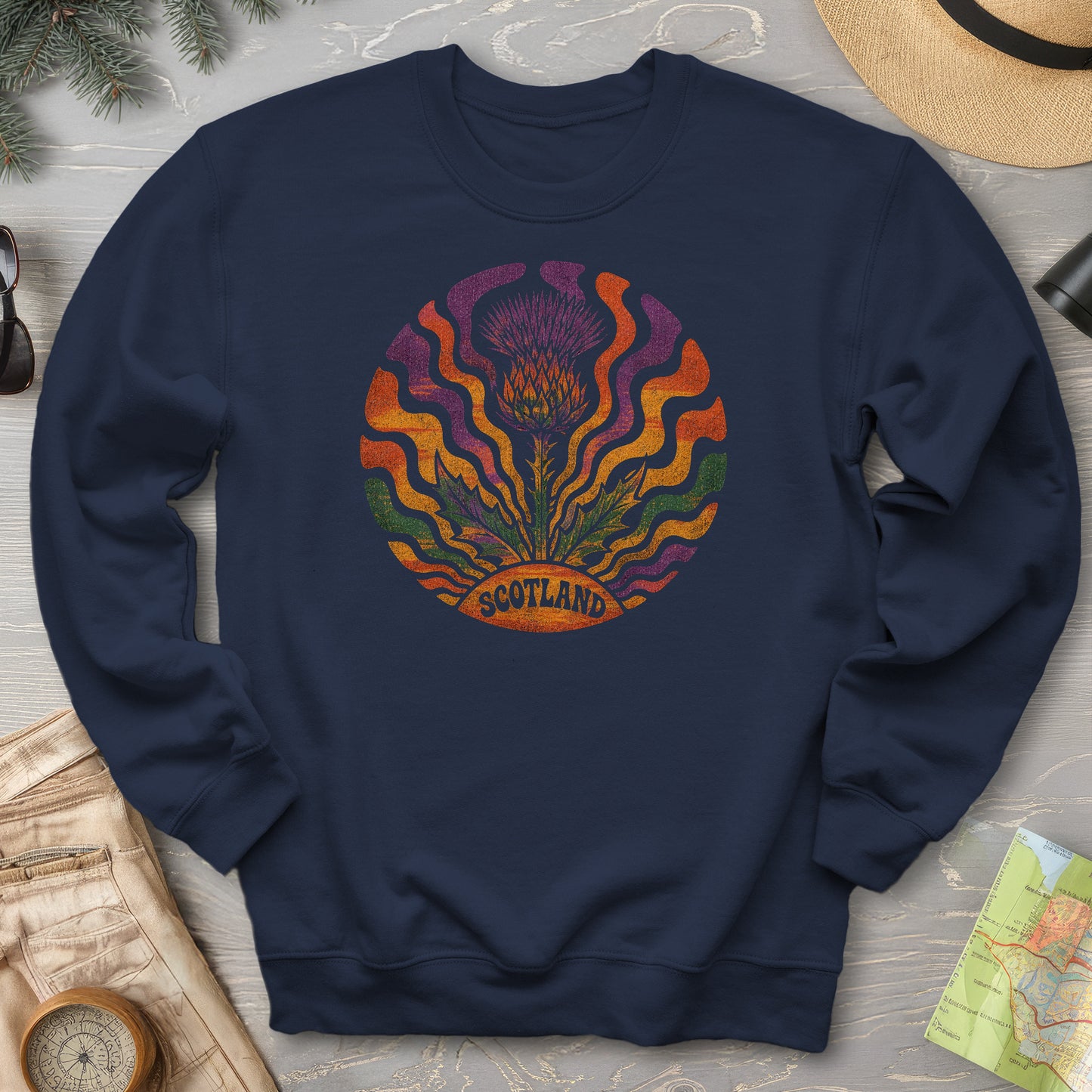 Groovy Scotland Thistle Sweatshirt