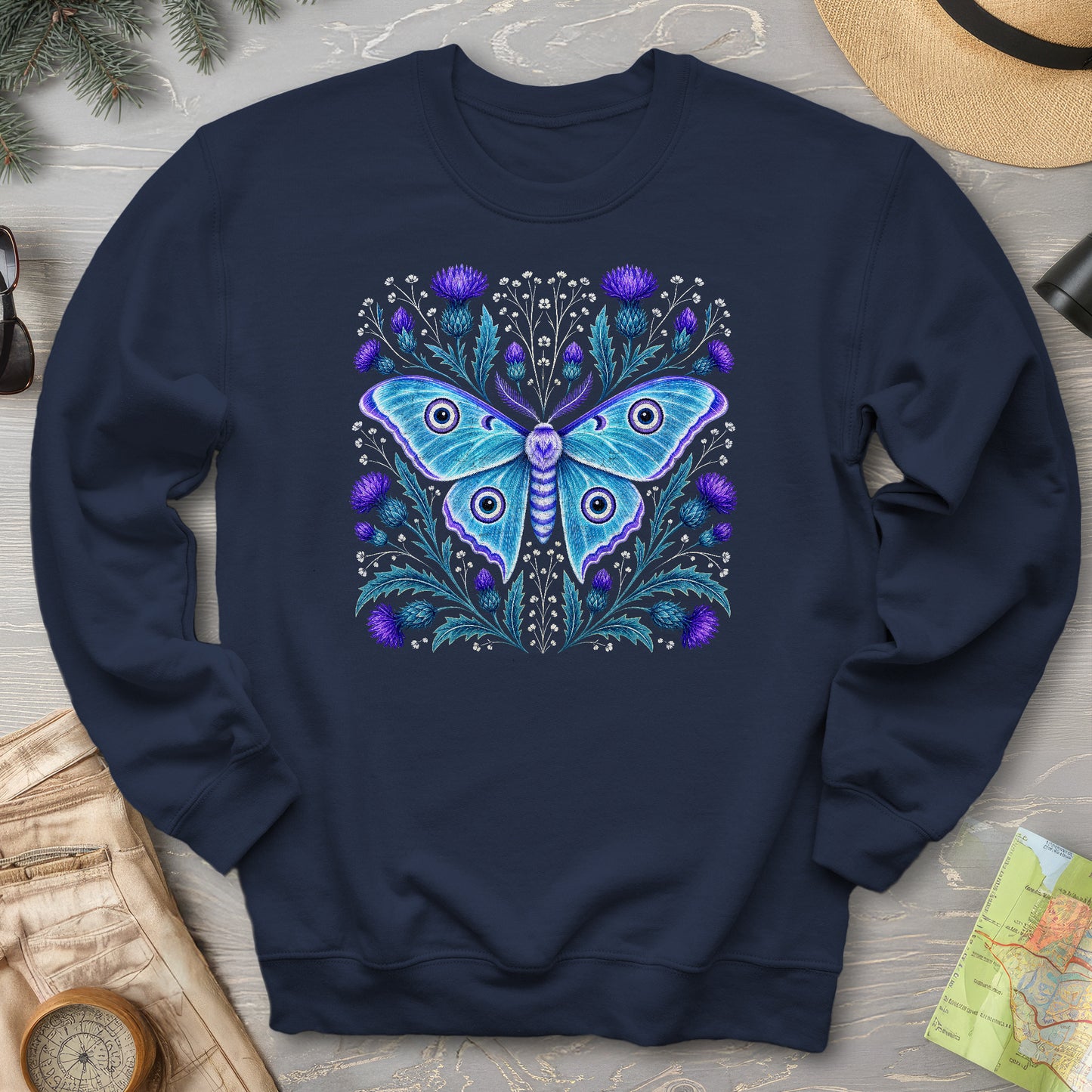 Emperor Moth Thistle Sweatshirt