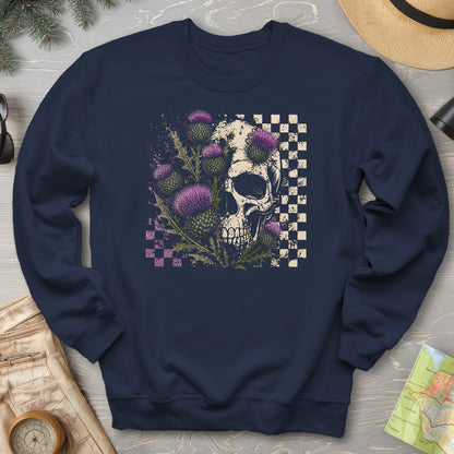 Thistle Skull Check Sweatshirt