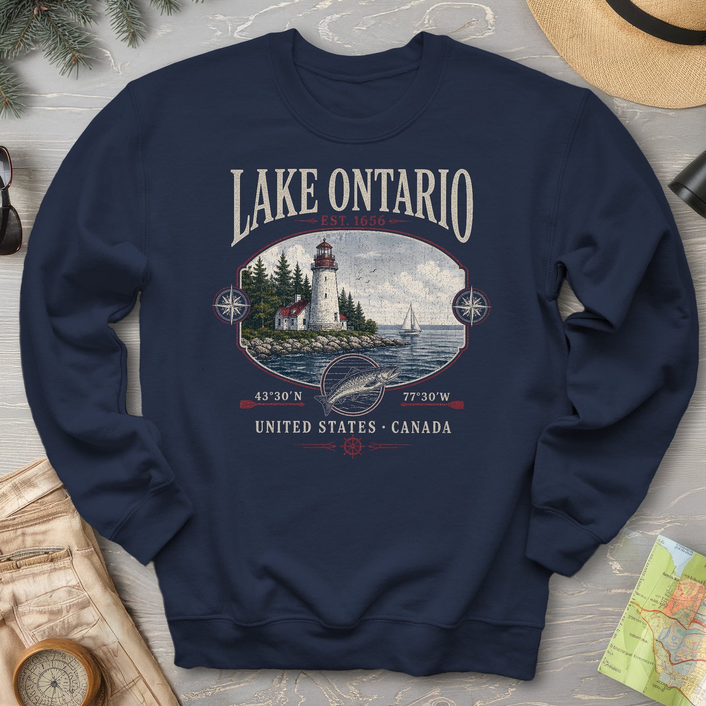 Lake Ontario Retro 90's Sweatshirt