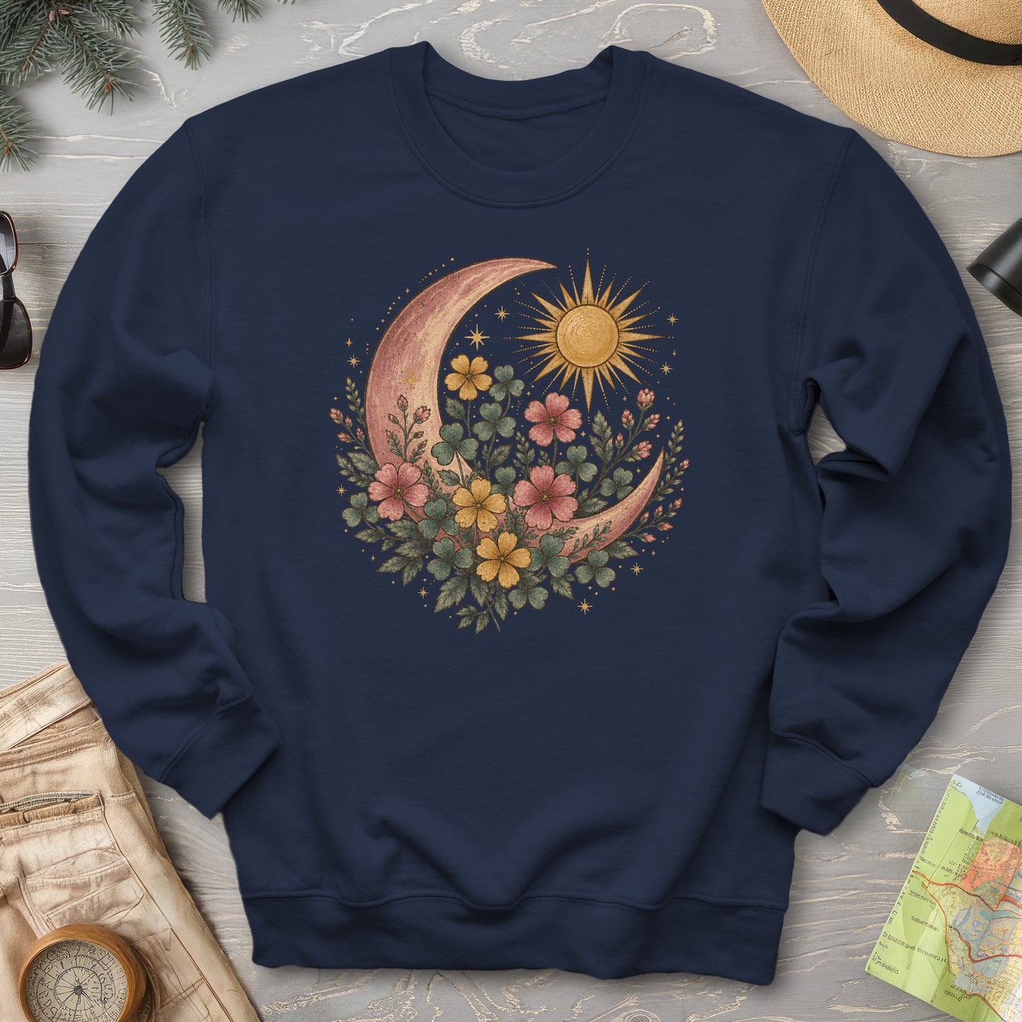 Shamrock Crescent Moon Sweatshirt