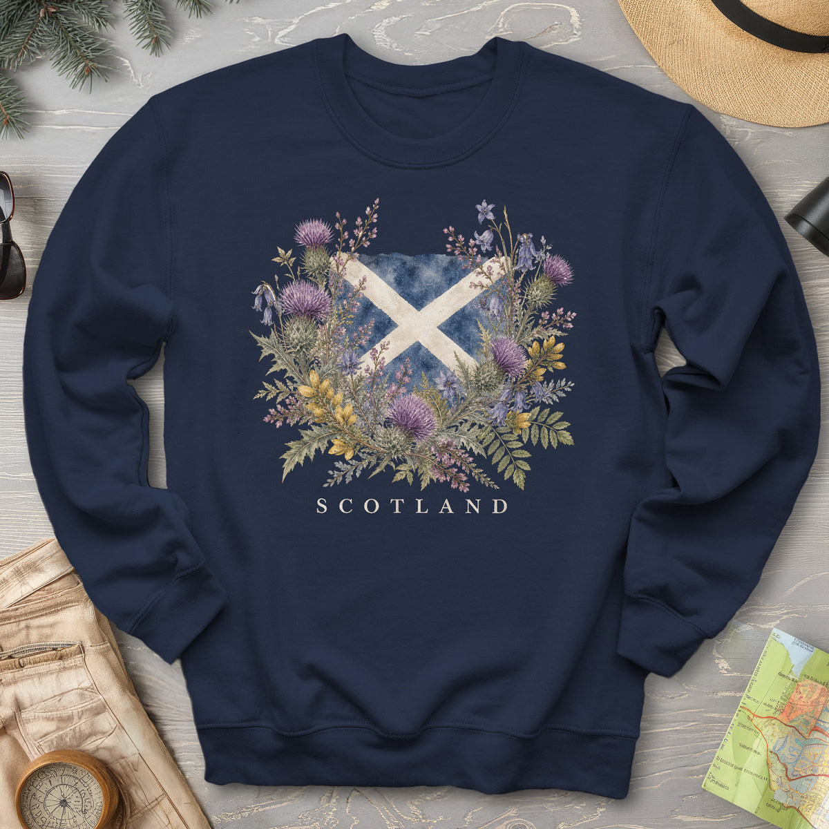 Botanical Scotland Flag Sweatshirt
