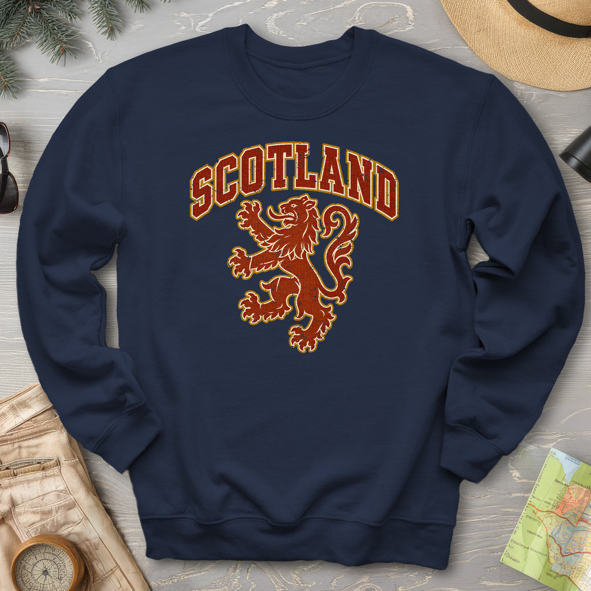 Red Vintage Rampant Lion Sweatshirt