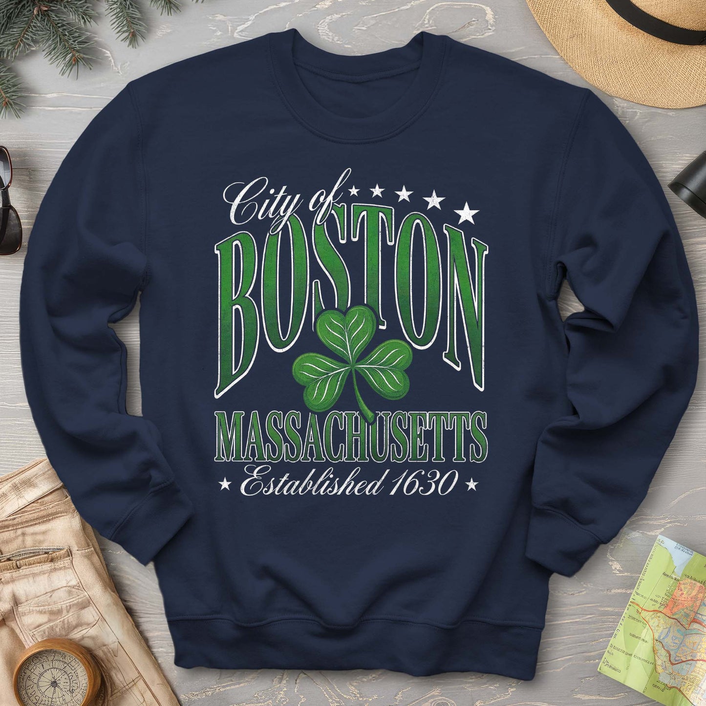 Boston Varsity Shamrock Sweatshirt