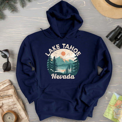 Lake Tahoe Nevada Vintage Circle Hoodie