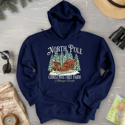 North Pole Christmas Tree Farm Hoodie