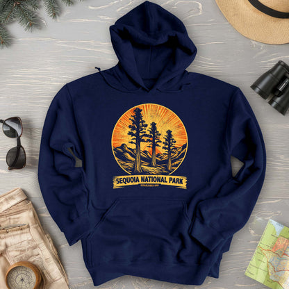 Sequoia 3 Trees Vintage Print Hoodie
