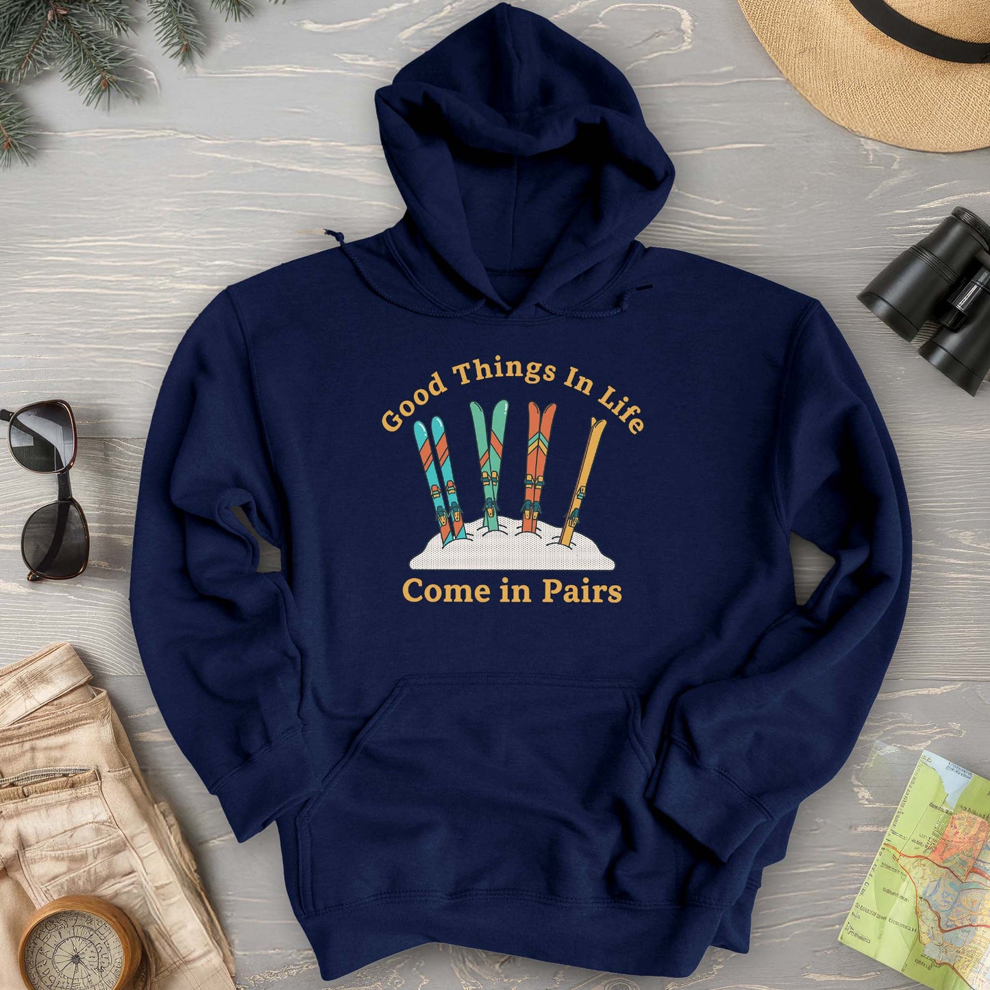 Good Things Come In Pairs Ski Hoodie