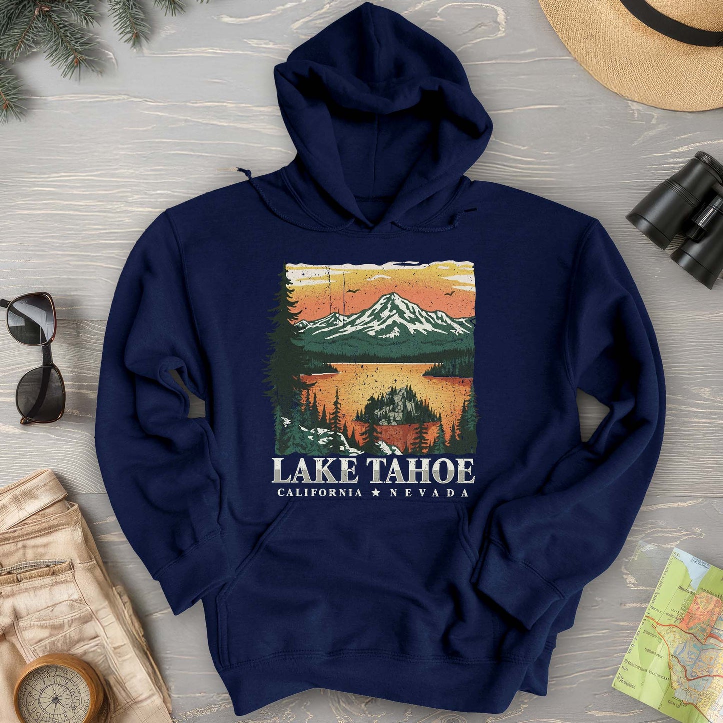 Lake Tahoe Emerald Bay Sunset Hoodie