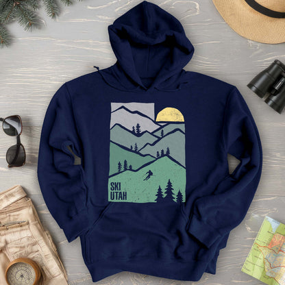 Ski Utah Mountains Hoodie