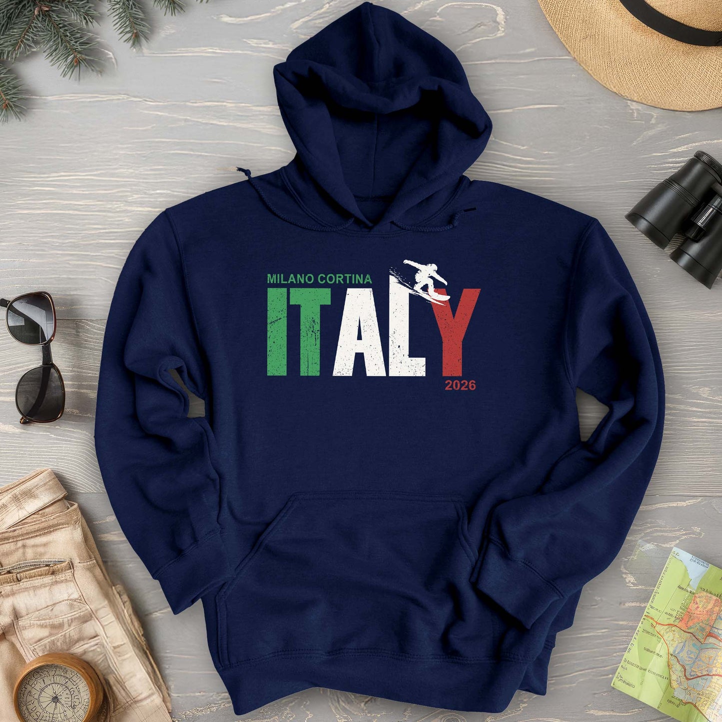 Milano Cortina Snowboarder Hoodie