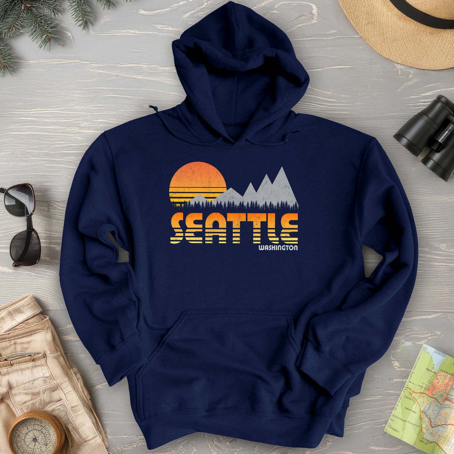Seattle 80's Retro Hoodie
