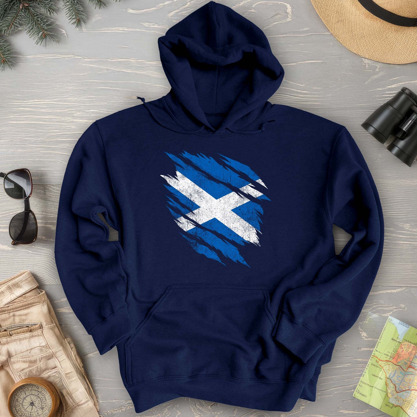 Scotland Weathered Flag Hoodie