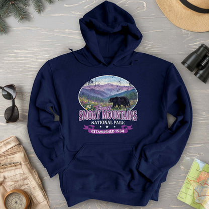 Smoky Mountains Retro Bear Hoodie