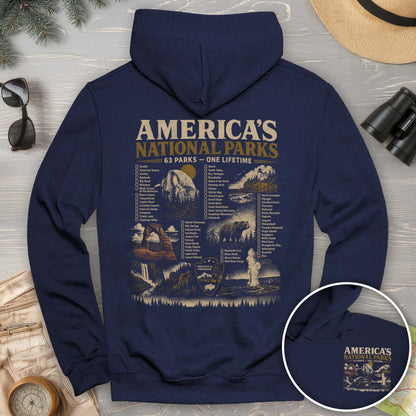 Vintage Parks Checklist Front/Back Print Hoodie