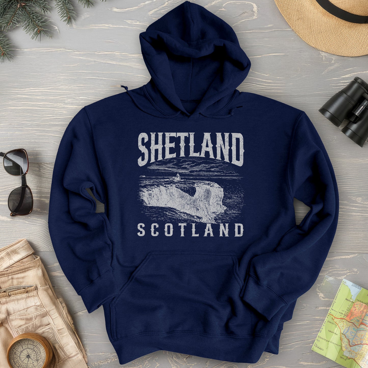 Shetland Scotland Sketch Hoodie