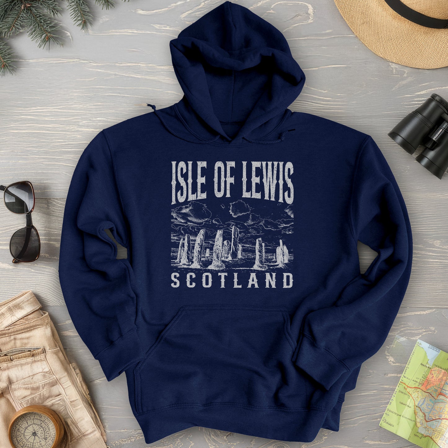 Isle of Lewis Scotland Sketch Hoodie