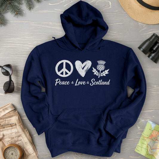 Peace Love Scotland Hoodie