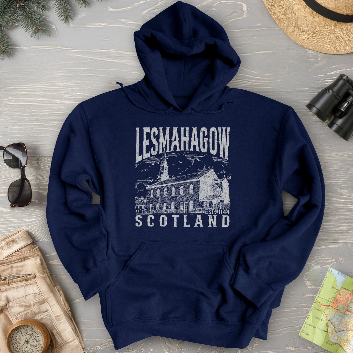 Lesmahagow Scotland Sketch Hoodie