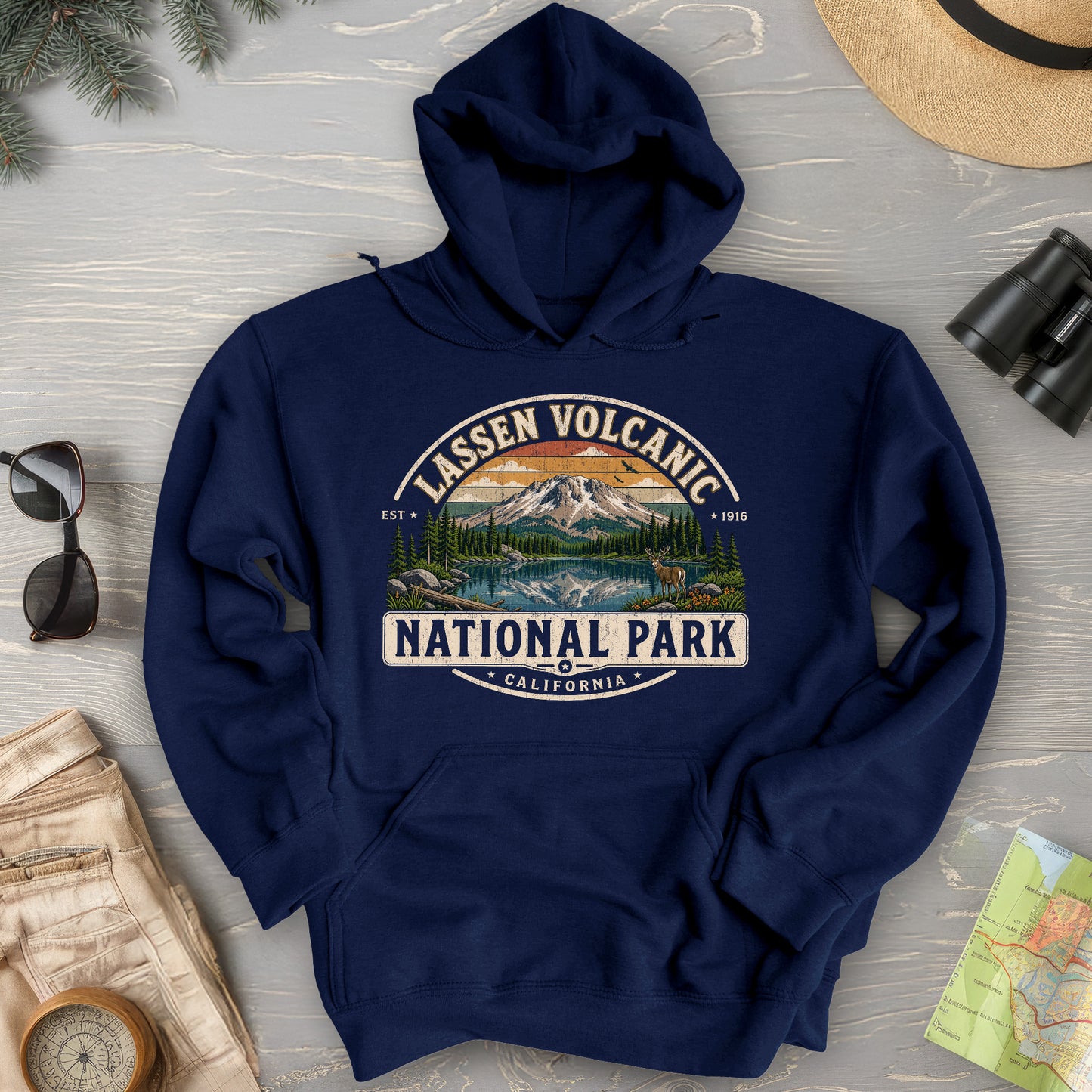 Lassen Volcanic Medallion Hoodie