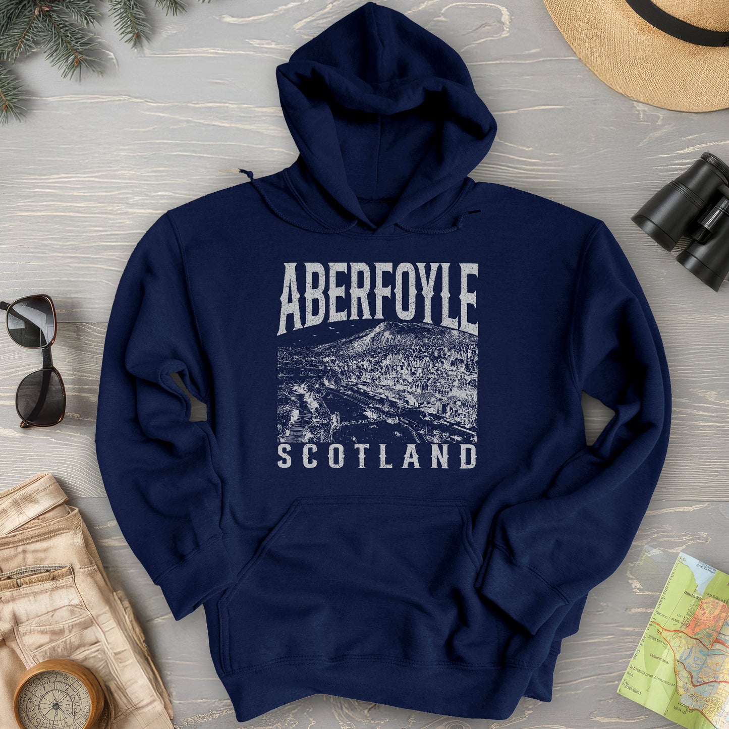 Aberfoyle Scotland Sketch Hoodie