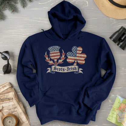 Scots-Irish Clover Thistle Flag Hoodie