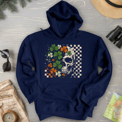 Shamrock Skull Check Hoodie