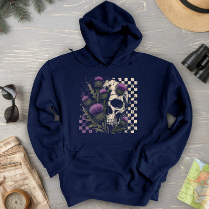 Thistle Skull Check Hoodie