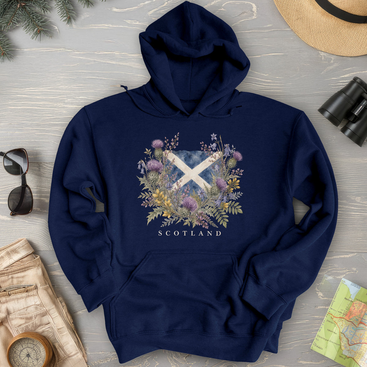 Botanical Scotland Flag Hoodie