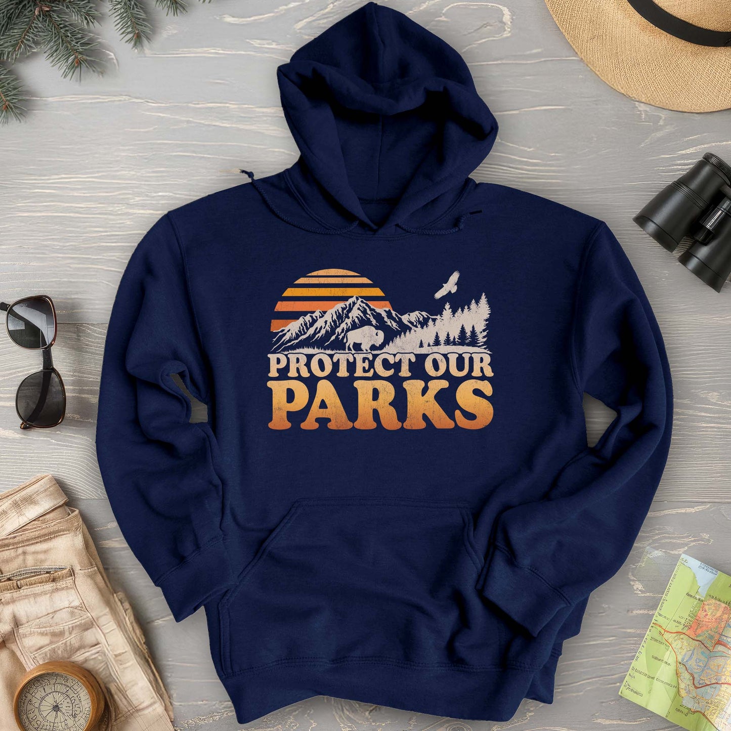 Protect our Parks Vintage Sunset Hoodie