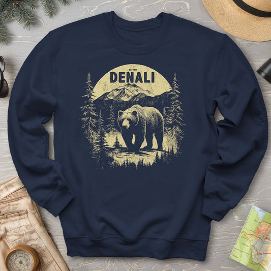 Bargain Bin Overstock! Denali National Park Grizzly Bear Crewneck Sweatshirt