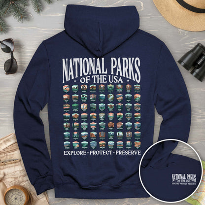 National Parks of the USA 63 Badges Hoodie