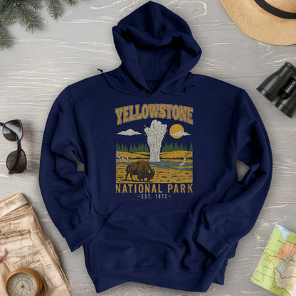 Yellowstone Old Faithful Buffalo Hoodie