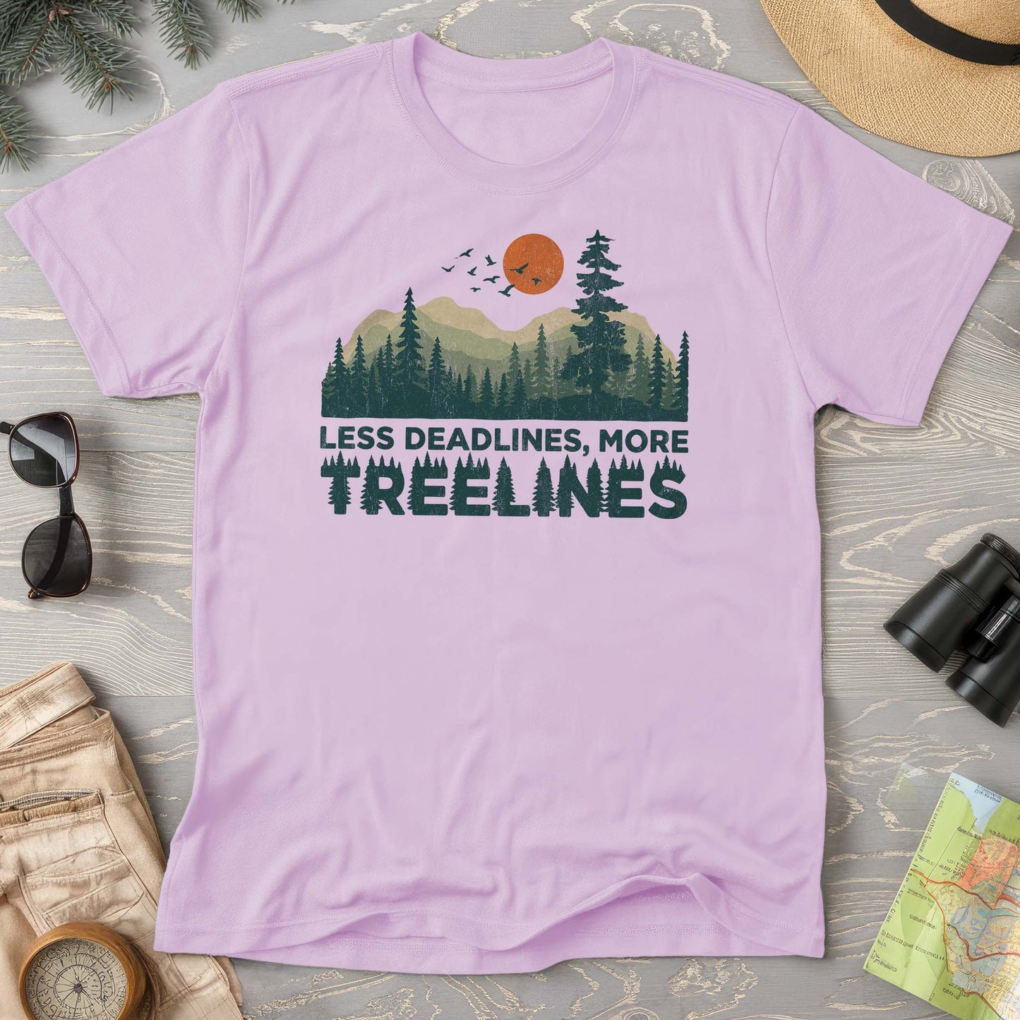 Less Deadlines More Treelines T-Shirt