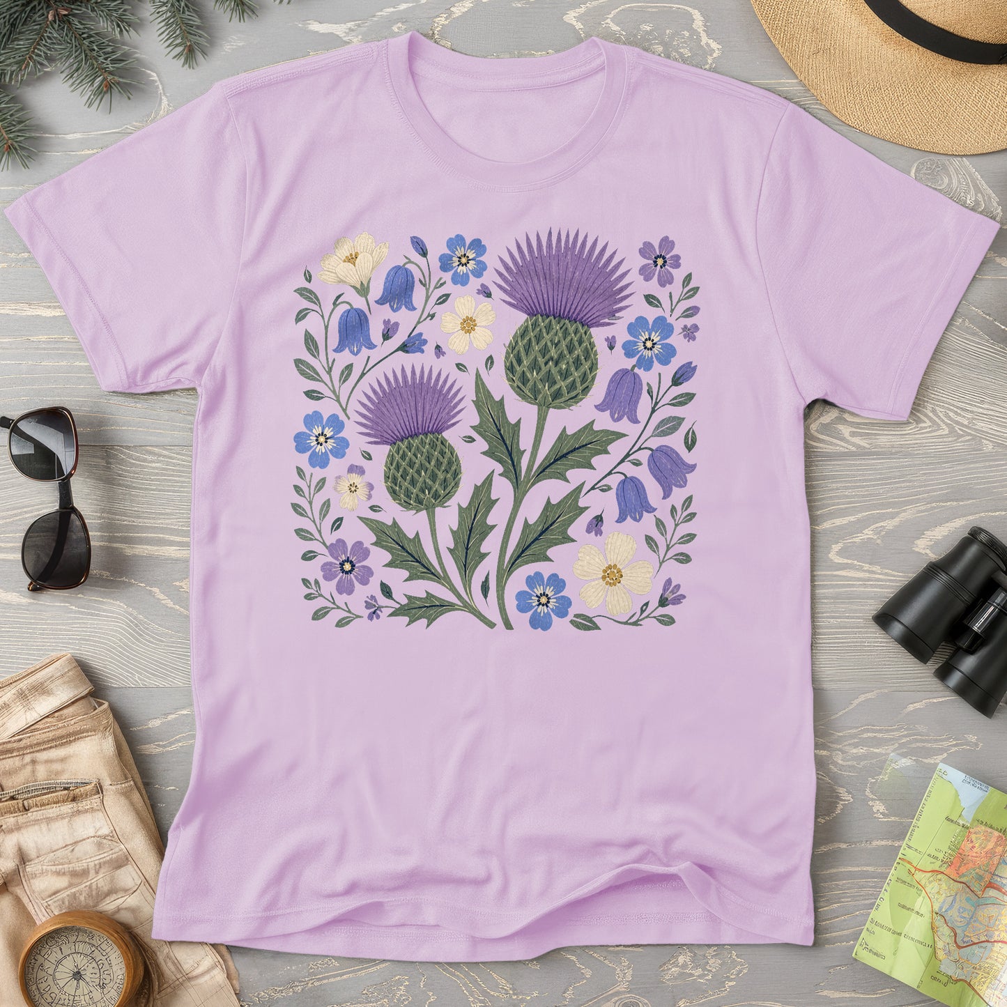 Scottish Thistle Floral T-Shirt