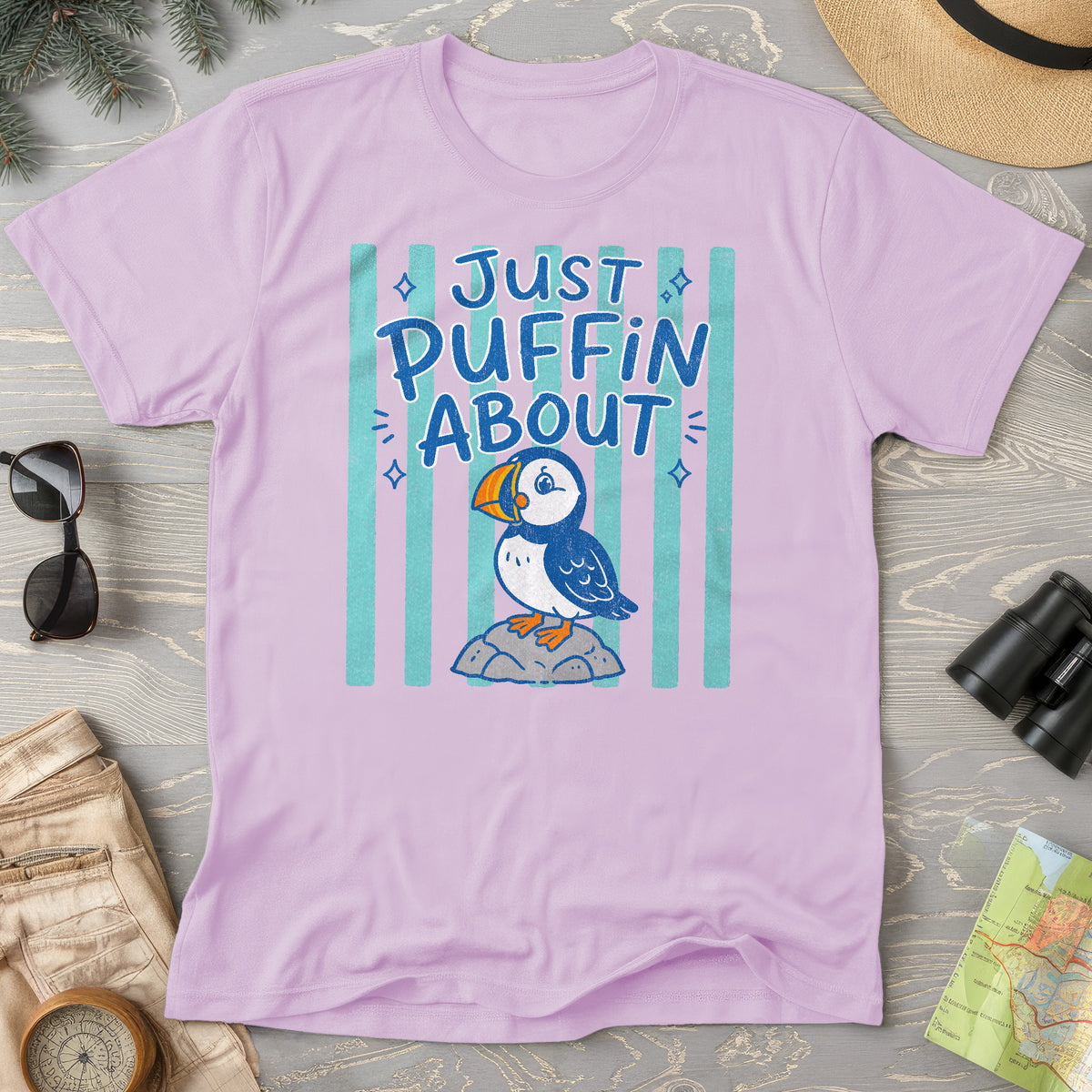 Just Puffin About Stripes T-Shirt