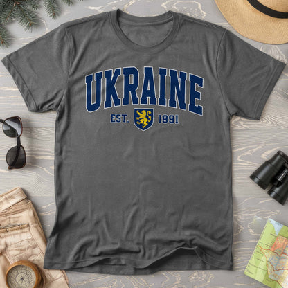 Ukraine Varsity Heraldry Comfort Colors T-Shirt