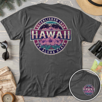 Hawaii Badge Front/Back Print Comfort Colors T-shirt