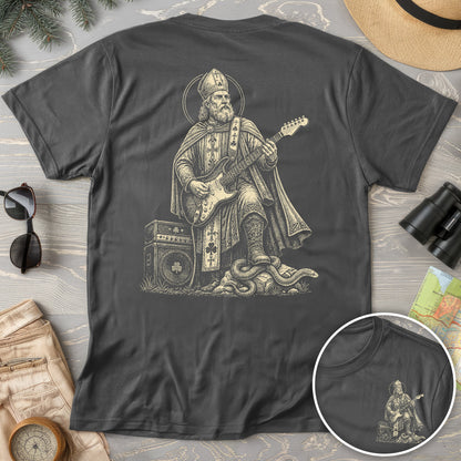 Saint Patrick Guitar Front/Back Print T-Shirt
