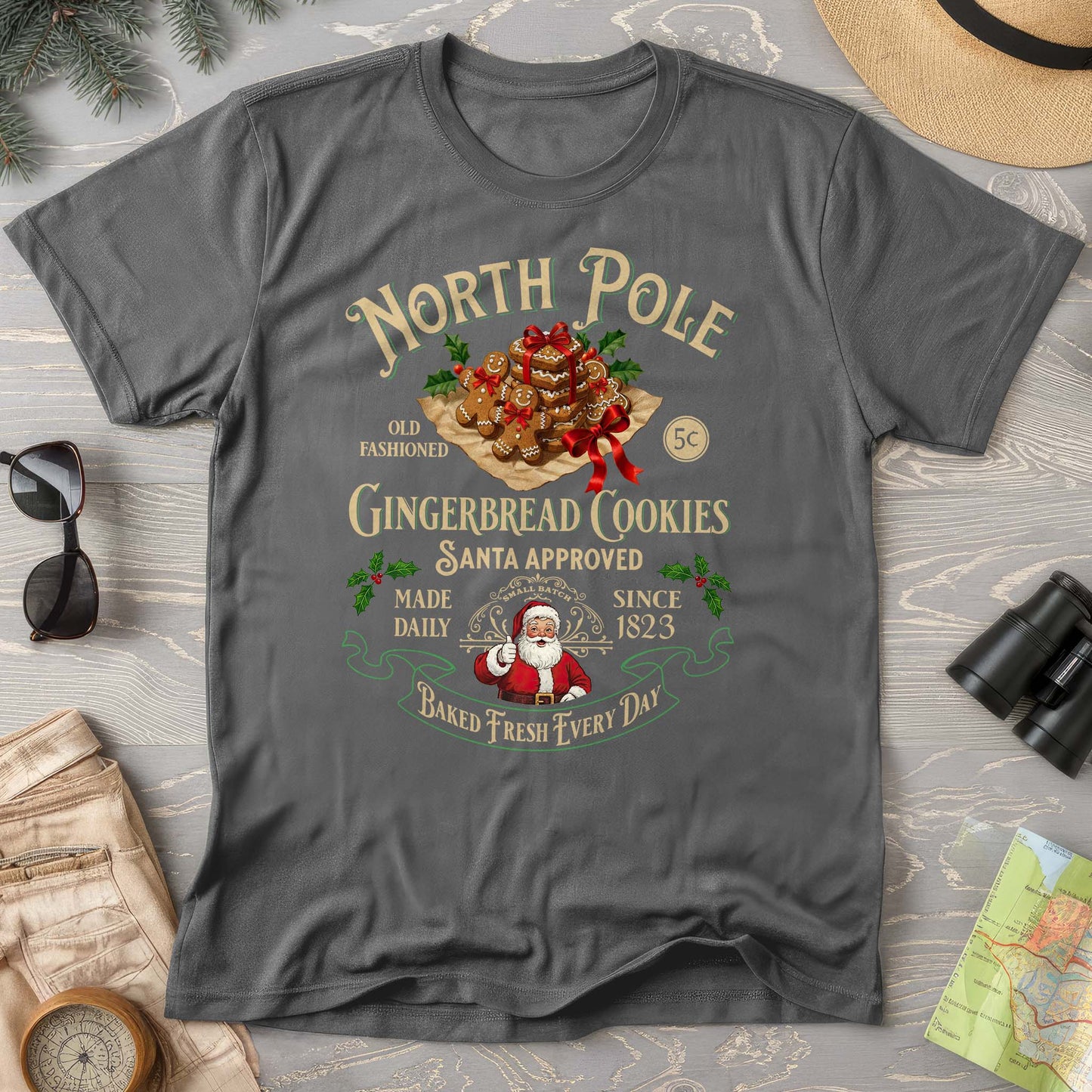 North Pole Gingerbread Cookies Comfort Colors T-Shirt