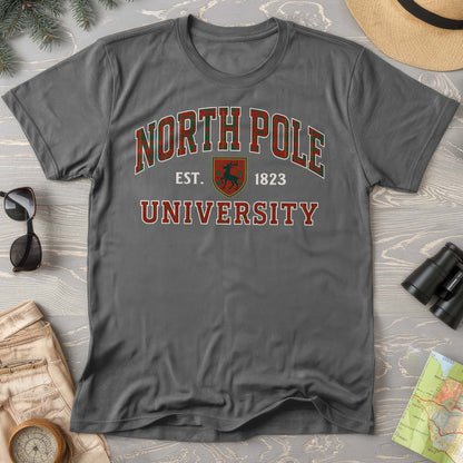 North Pole University Holiday Plaid Comfort Colors T-Shirt
