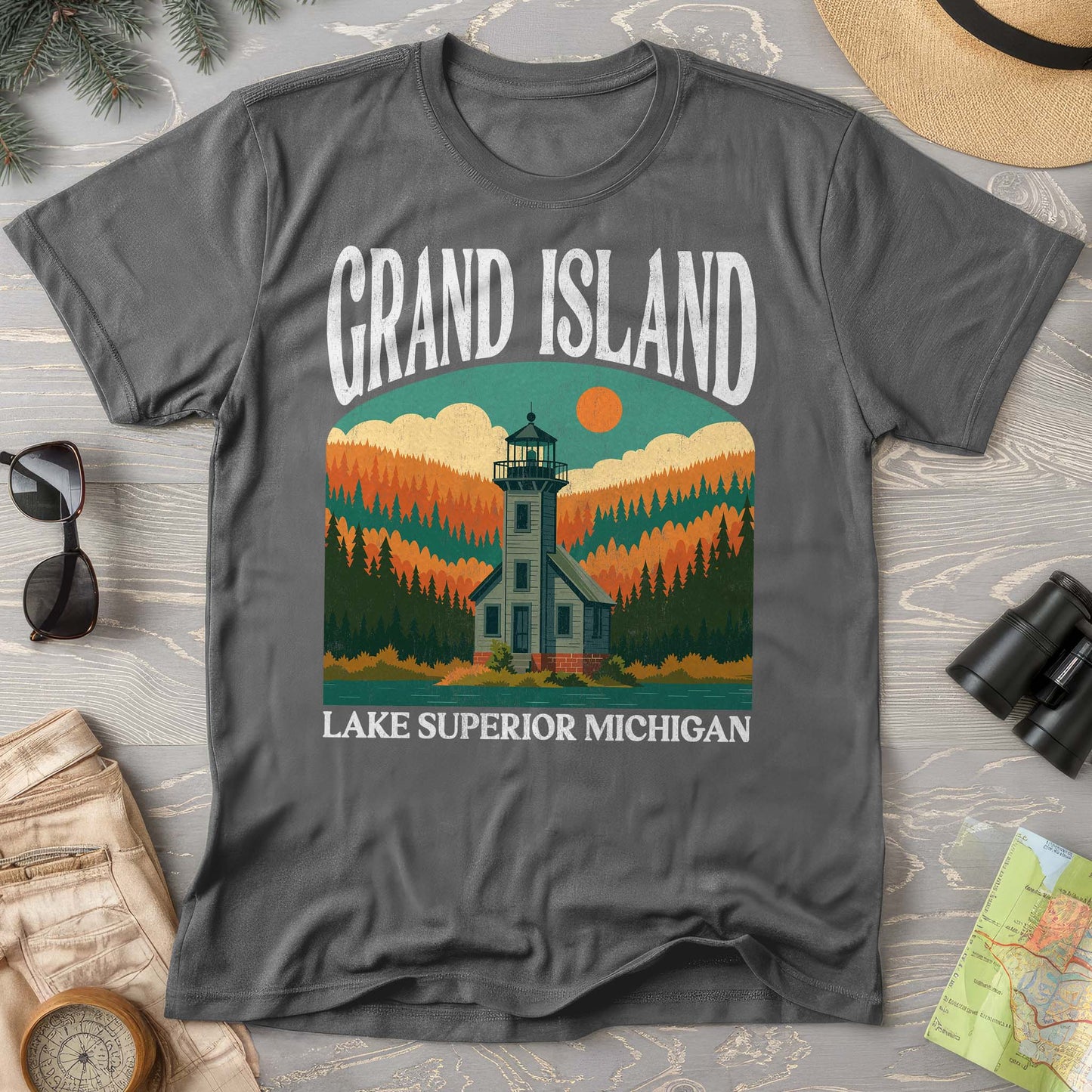 Grand Island Michigan "Big and Bold" Comfort Colors T-Shirt