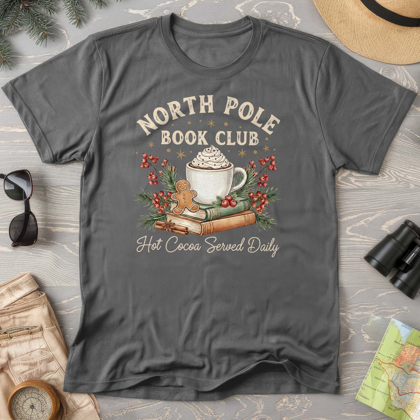 North Pole Book Club Comfort Colors T-shirt