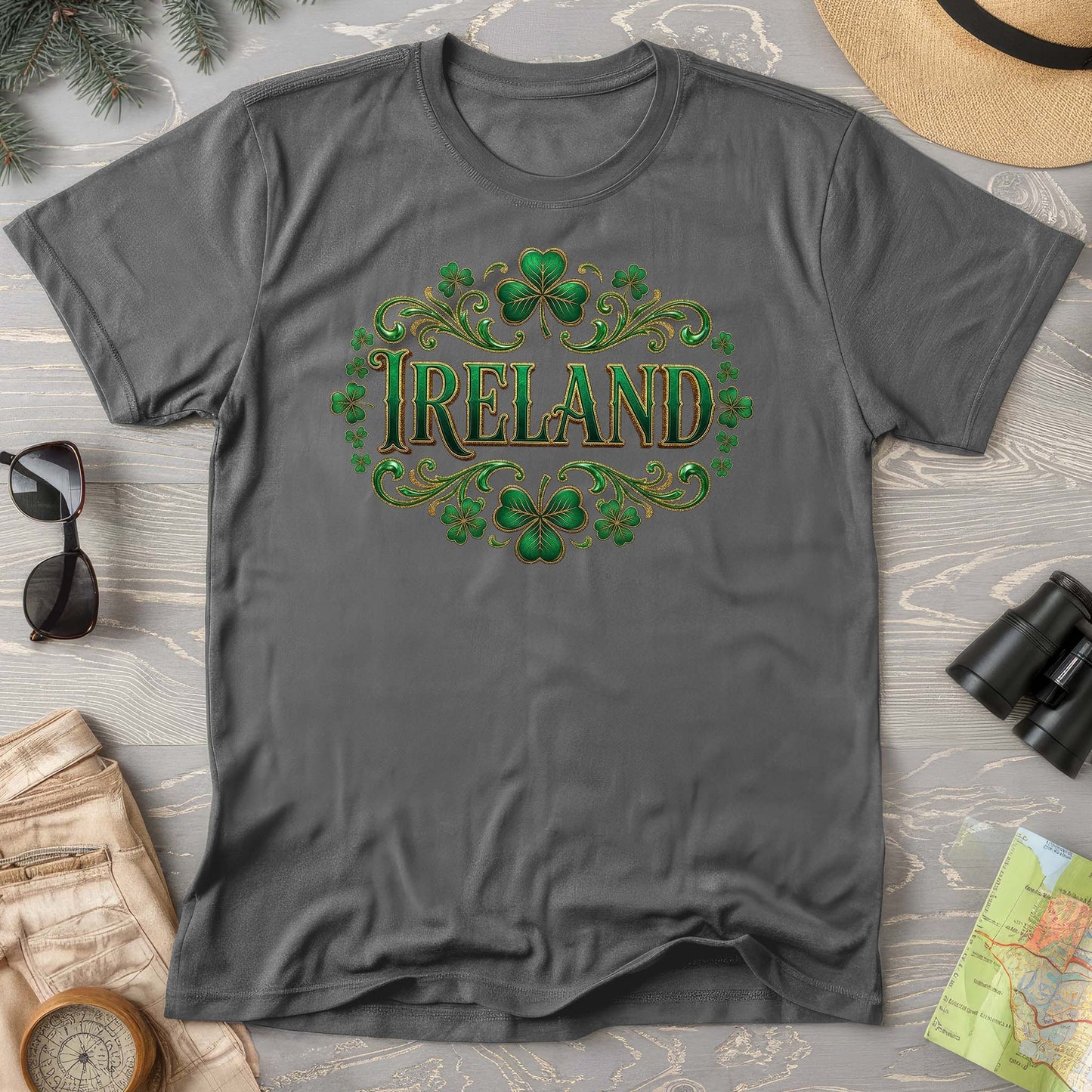 Ireland Shamrock Emblem Comfort Colors T-shirt